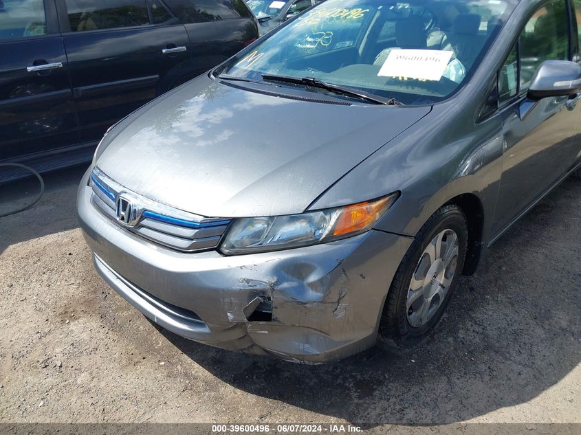 2012 Honda Civic Hybrid VIN: JHMFB4F35CS001388 Lot: 39600496
