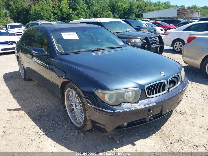 2003 BMW 745I VIN: WBAGL634X3DP67176 Lot: 39600602