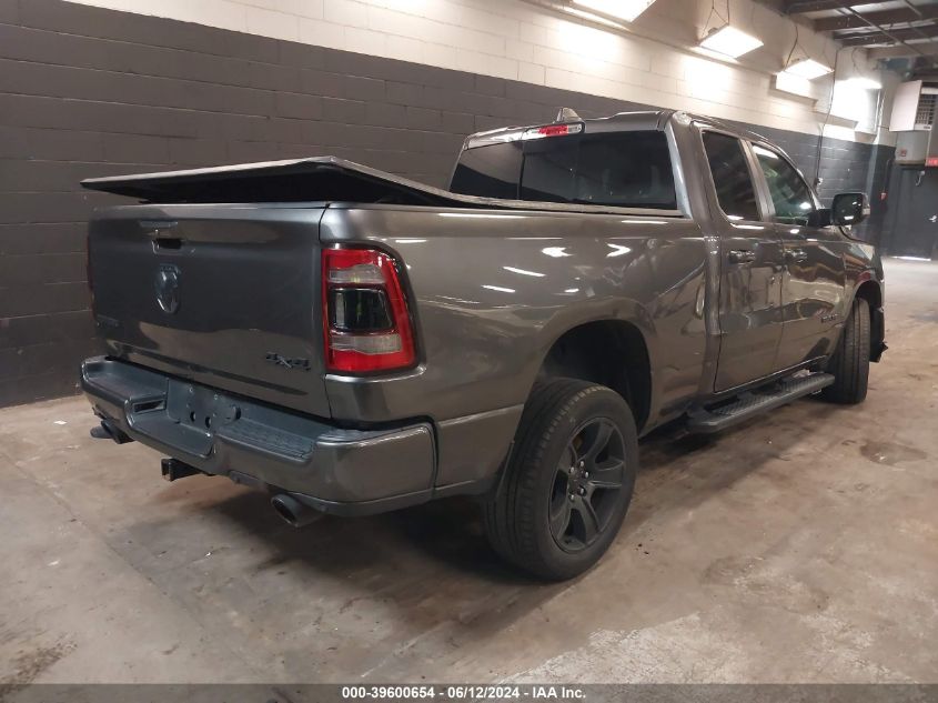 2020 Ram 1500 Big Horn Quad Cab 4X4 6'4 Box VIN: 1C6SRFBT6LN250804 Lot: 39600654