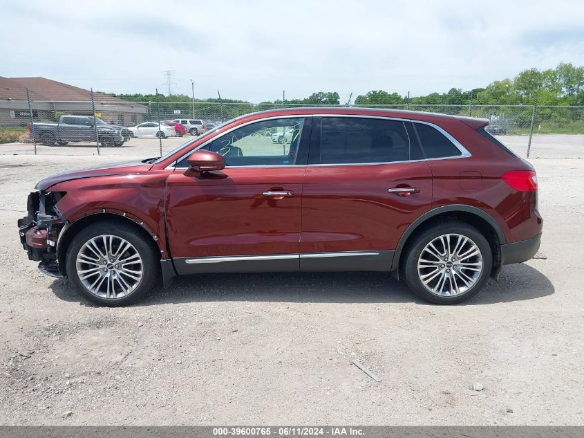 2016 Lincoln Mkx Reserve VIN: 2LMTJ8LR9GBL79219 Lot: 39600765