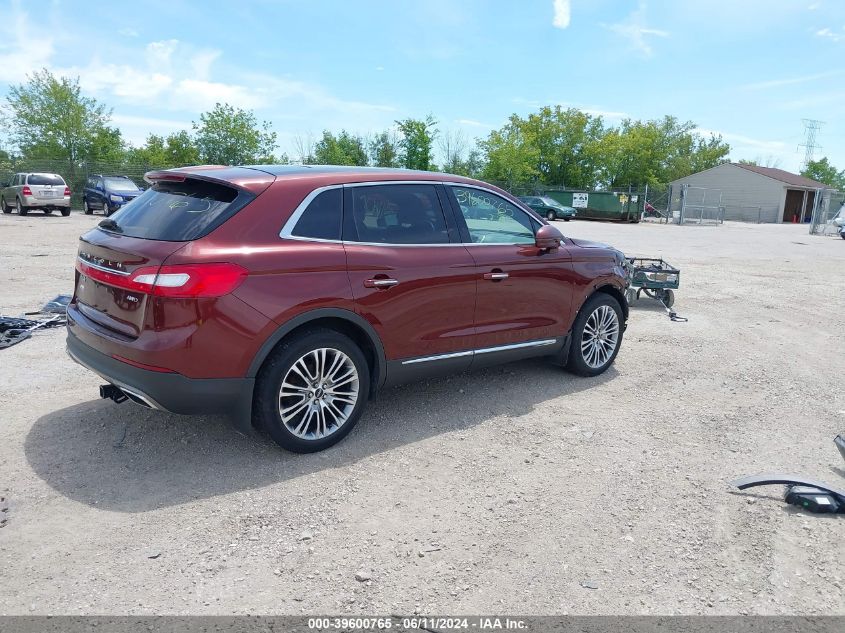 2016 Lincoln Mkx Reserve VIN: 2LMTJ8LR9GBL79219 Lot: 39600765