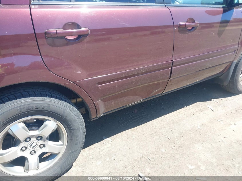 2008 Honda Pilot Se VIN: 5FNYF28368B023159 Lot: 39600841