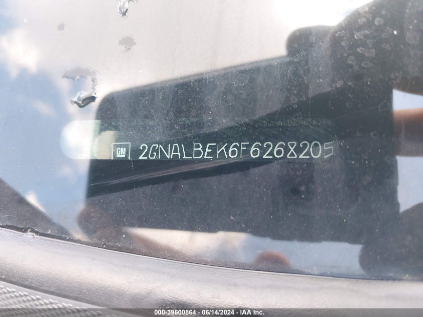 2015 Chevrolet Equinox 1Lt VIN: 2GNALBEK6F6268205 Lot: 39600864