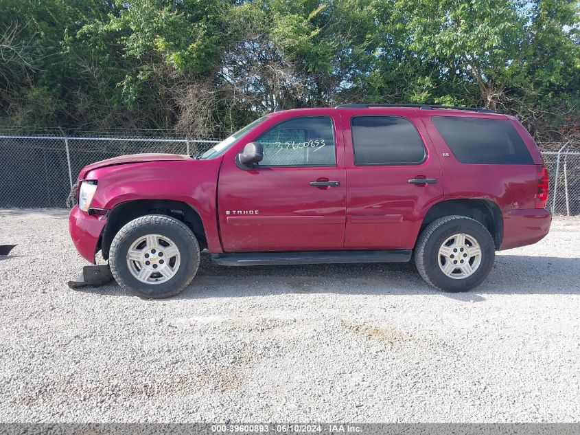 2007 Chevrolet Tahoe Ls VIN: 1GNFC13C97R419748 Lot: 39600893