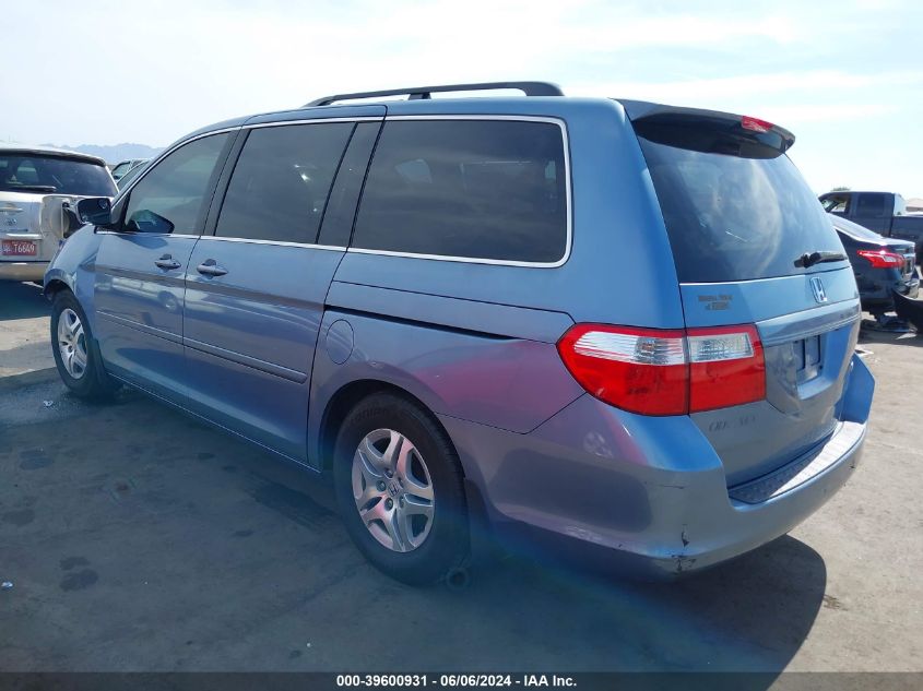 2007 Honda Odyssey Ex-L VIN: 5FNRL38727B132576 Lot: 39600931