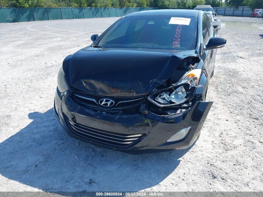 2013 Hyundai Elantra Limited VIN: KMHDH4AE2DU837287 Lot: 39600934