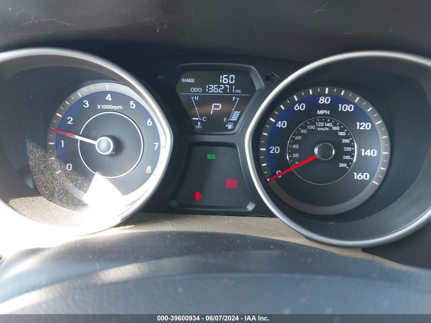 2013 Hyundai Elantra Limited VIN: KMHDH4AE2DU837287 Lot: 39600934