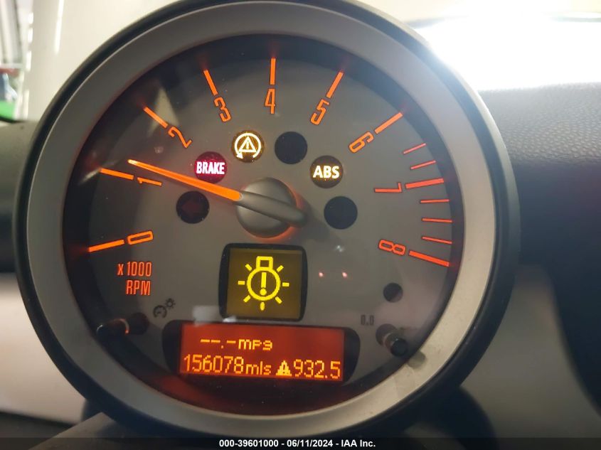 2007 Mini Cooper VIN: WMWMF33557TU60933 Lot: 39601000