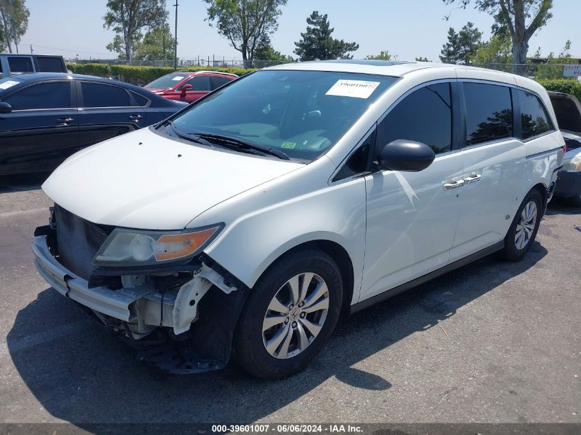 2014 Honda Odyssey Ex-L VIN: 5FNRL5H63EB048881 Lot: 39601007