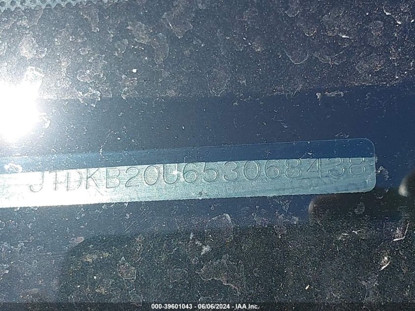 2005 Toyota Prius VIN: JTDKB20U653068438 Lot: 39601043