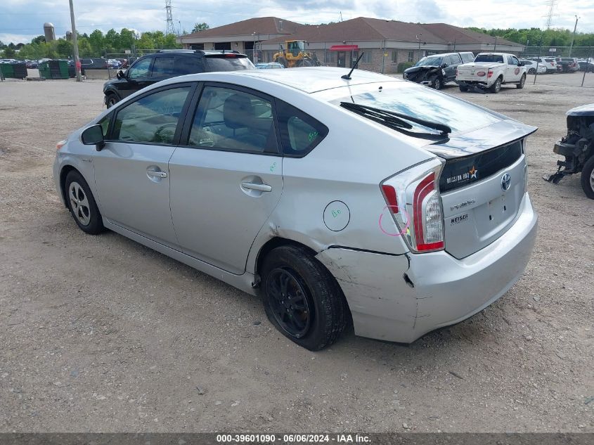 2013 Toyota Prius Two VIN: JTDKN3DU5D5702509 Lot: 39601090