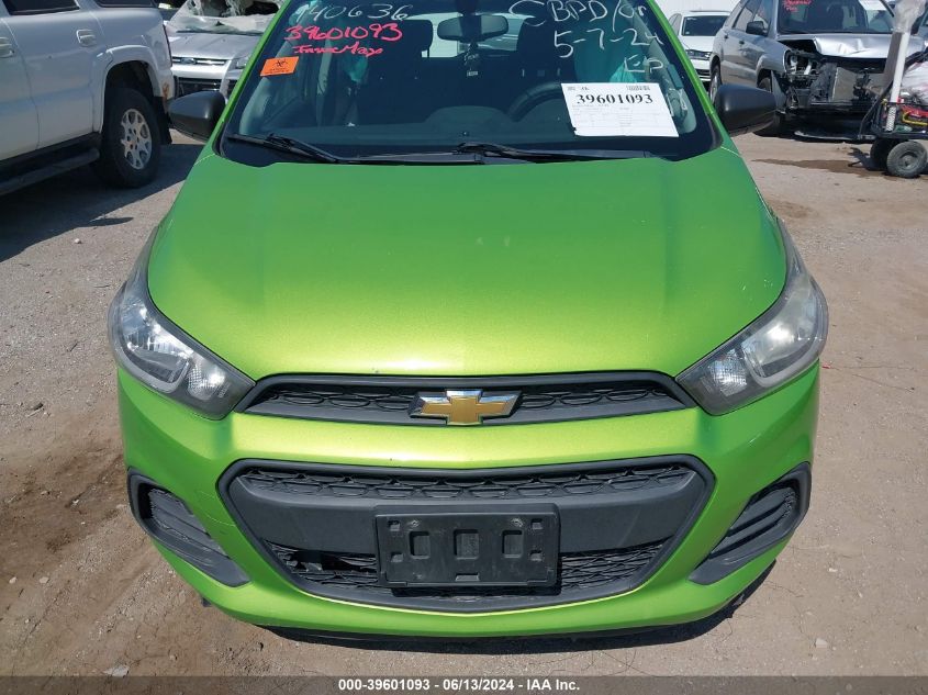 2016 Chevrolet Spark Ls Cvt VIN: KL8CB6SA3GC540122 Lot: 39601093