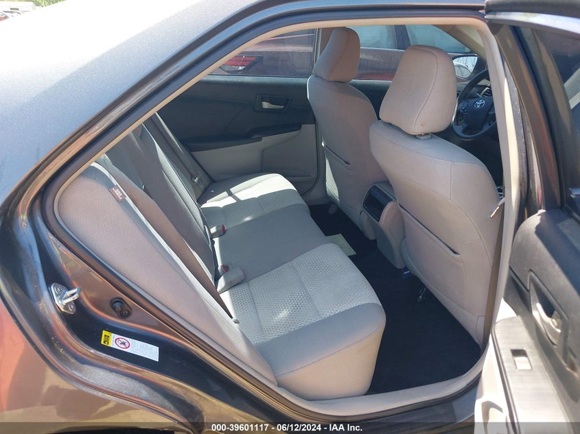 2012 Toyota Camry Le VIN: 4T1BF1FK6CU015360 Lot: 39601117