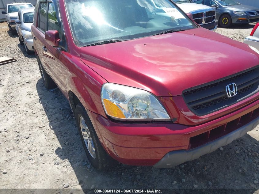2003 Honda Pilot Ex VIN: 2HKYF18483H503622 Lot: 39601124