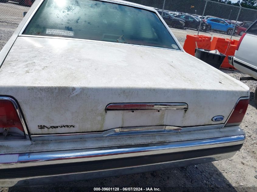1988 Ford Crown Victoria S VIN: 2FABP72F9JX163348 Lot: 39601128