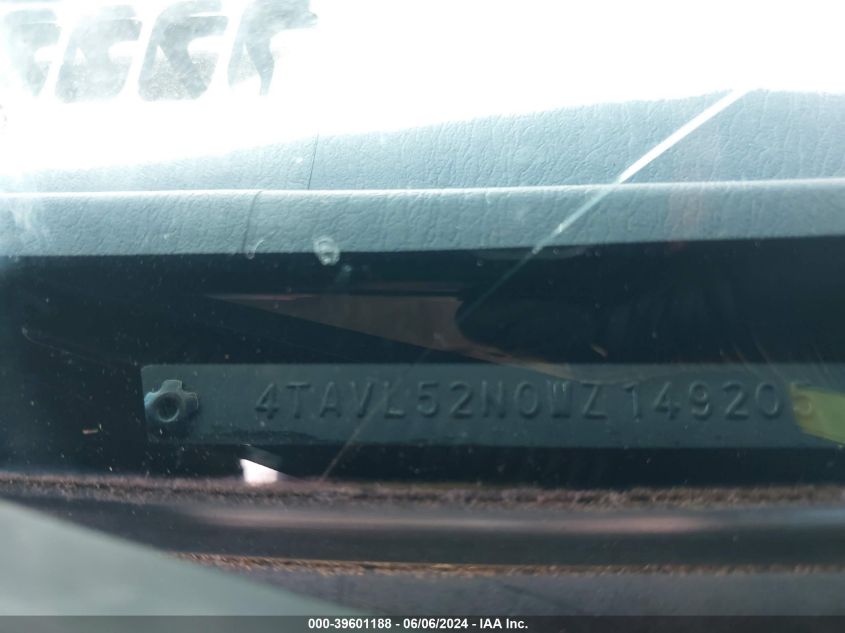 1998 Toyota Tacoma VIN: 4TAVL52N0WZ149205 Lot: 39601188