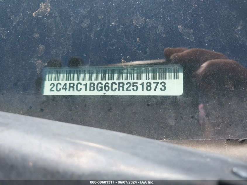 2012 Chrysler Town & Country Touring VIN: 2C4RC1BG6CR251873 Lot: 39601317