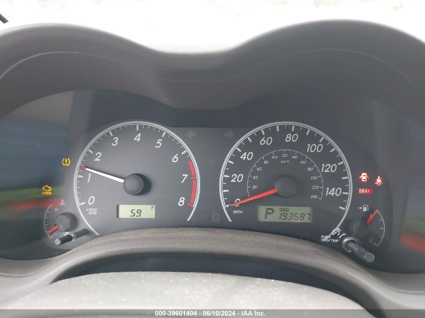 2009 Toyota Corolla VIN: JTDBL40EX9J013882 Lot: 39601404