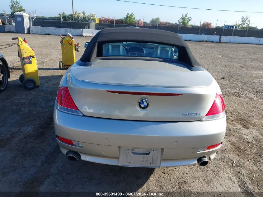 2006 BMW 650I VIN: WBAEK13486CN78789 Lot: 39601490