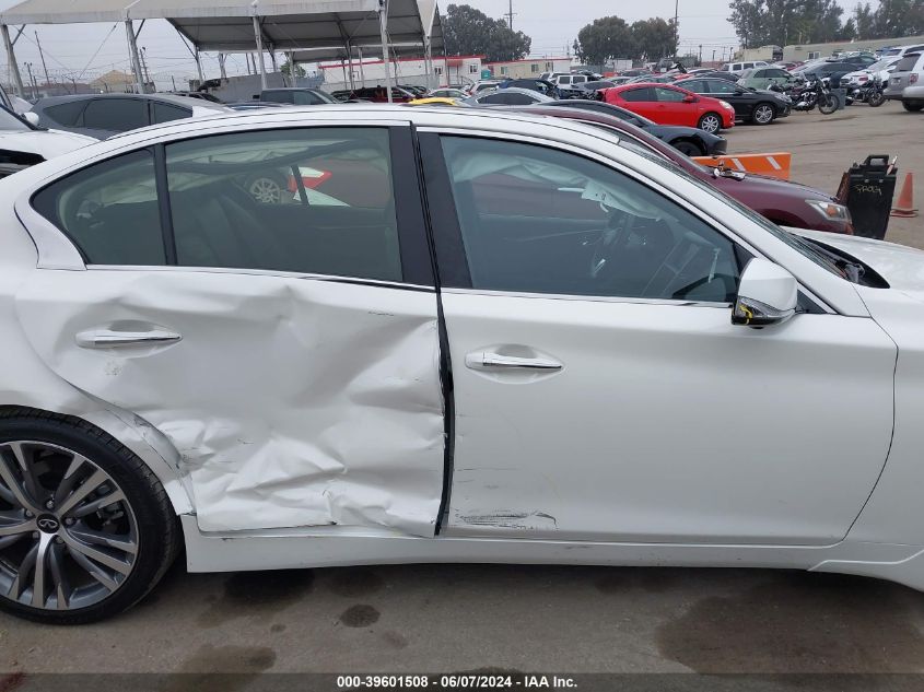 2021 Infiniti Q50 Sensory VIN: JN1EV7CPXMM704054 Lot: 39601508