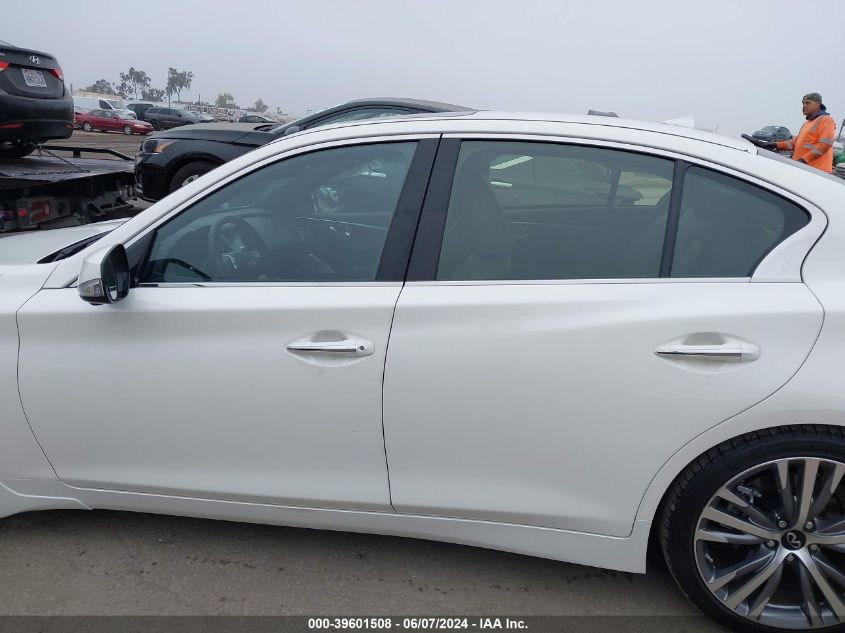 2021 Infiniti Q50 Sensory VIN: JN1EV7CPXMM704054 Lot: 39601508