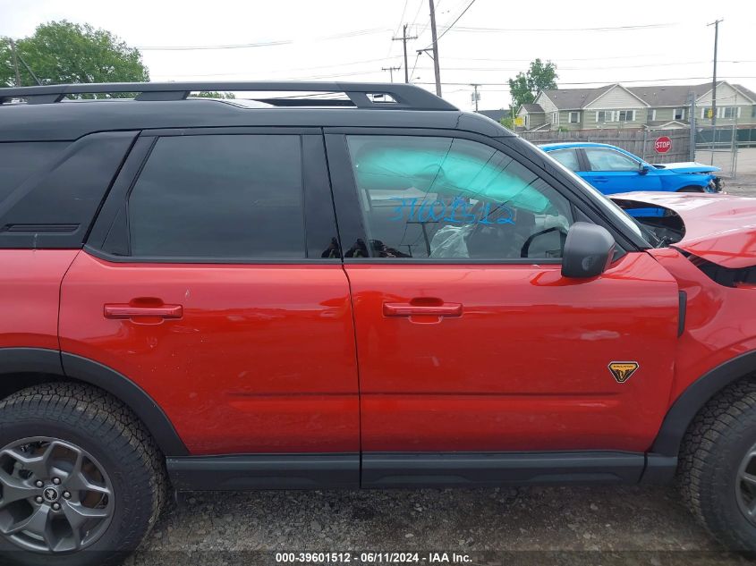 2024 Ford Bronco Sport Badlands VIN: 3FMCR9D96RRE10701 Lot: 39601512