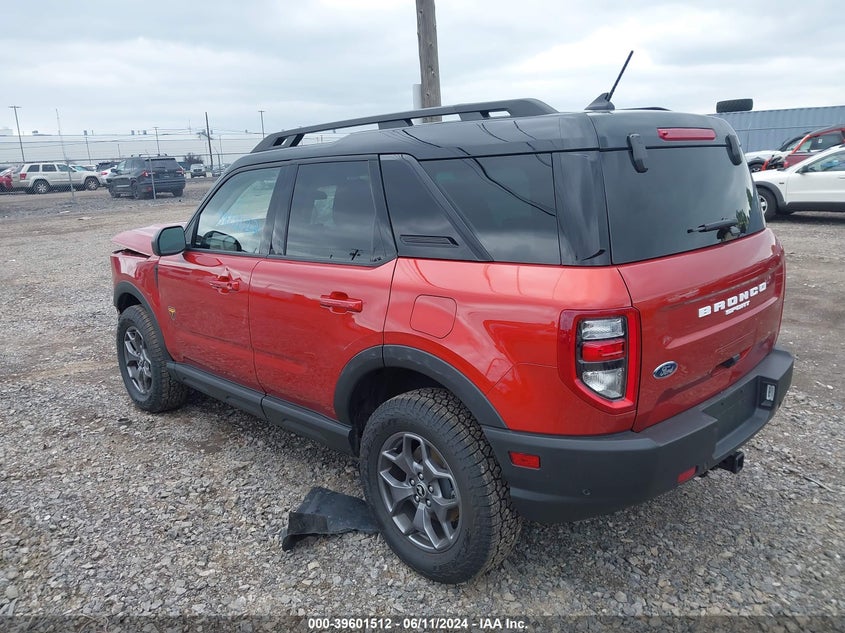 2024 Ford Bronco Sport Badlands VIN: 3FMCR9D96RRE10701 Lot: 39601512