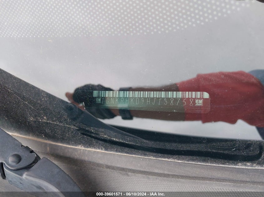 2017 Chevrolet Traverse 2Lt VIN: 1GNKRHKD9HJ138758 Lot: 39601571