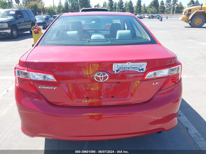 2012 Toyota Camry Le VIN: 4T4BF1FKXCR213803 Lot: 39601590