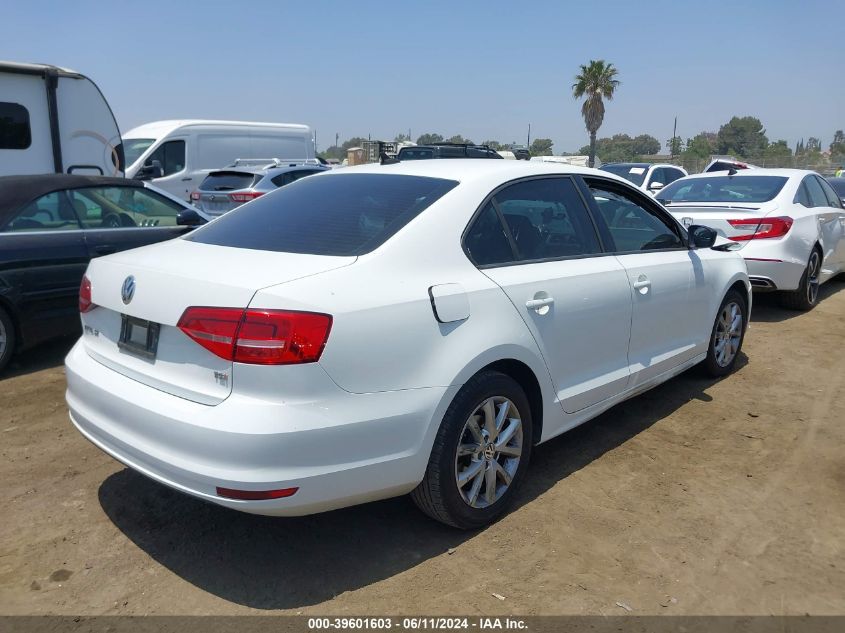 2015 Volkswagen Jetta 1.8T Se VIN: 3VWD17AJ7FM258307 Lot: 39601603