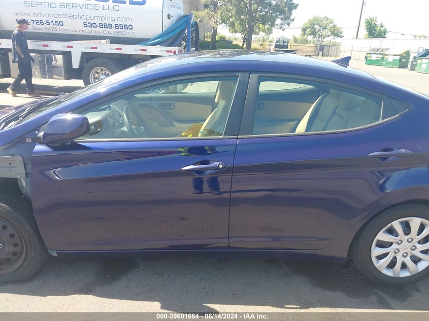 2013 Hyundai Elantra Gls VIN: 5NPDH4AE4DH225381 Lot: 39601664