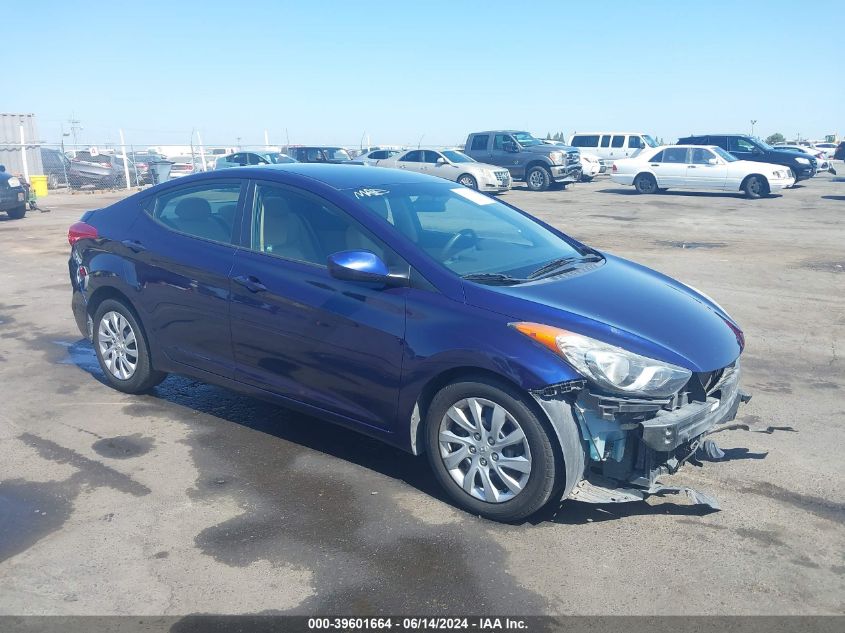 2013 Hyundai Elantra Gls VIN: 5NPDH4AE4DH225381 Lot: 39601664