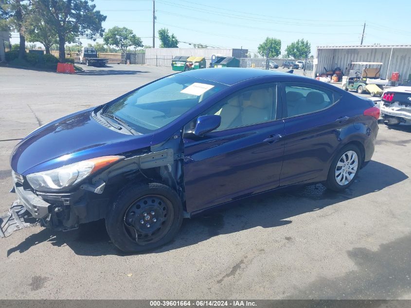 2013 Hyundai Elantra Gls VIN: 5NPDH4AE4DH225381 Lot: 39601664