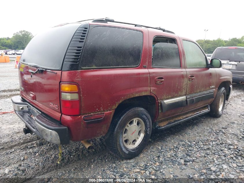 2001 GMC Yukon Slt VIN: 1GKEC13T01J197163 Lot: 39601688