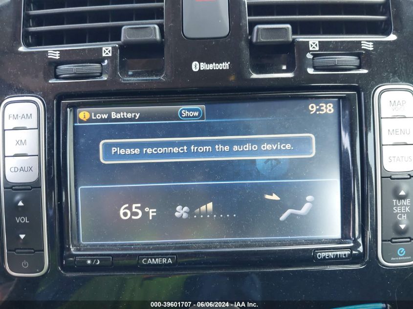 2014 Nissan Leaf Sl VIN: 1N4AZ0CP2EC339311 Lot: 39601707