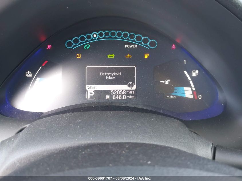 2014 Nissan Leaf Sl VIN: 1N4AZ0CP2EC339311 Lot: 39601707