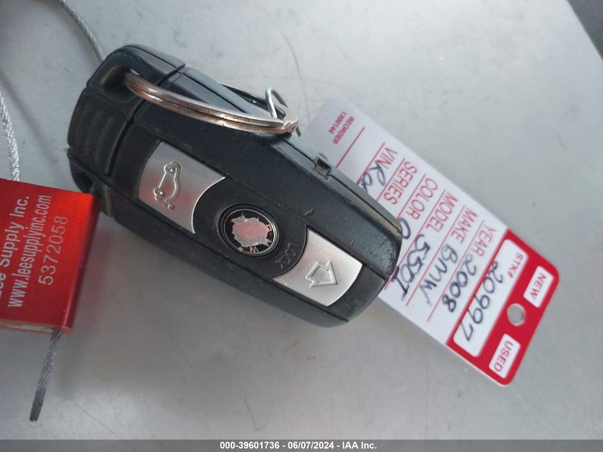 2008 BMW 550I VIN: WBANW53528CT50472 Lot: 39601736