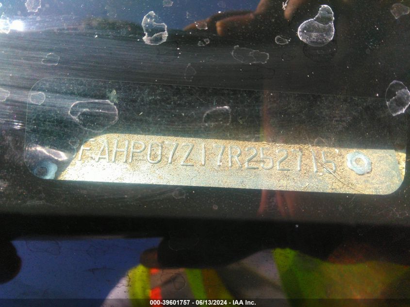 2007 Ford Fusion Se VIN: 3FAHP07Z17R252715 Lot: 39601757