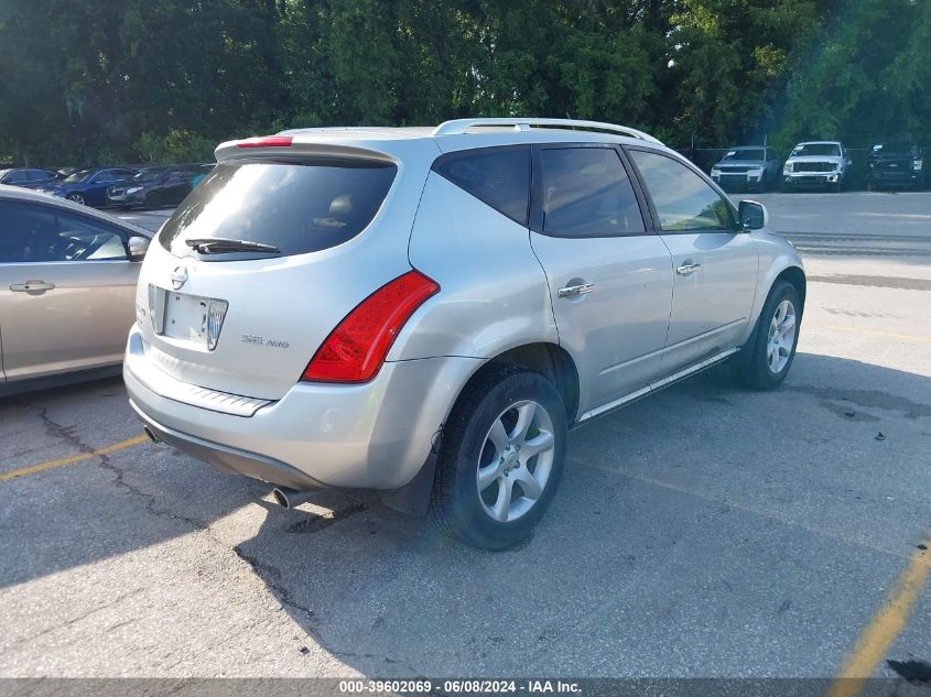 2006 Nissan Murano Se VIN: JN8AZ08W46W511532 Lot: 39602069