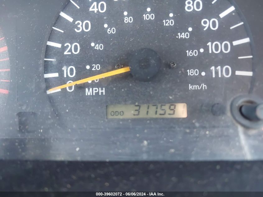 2000 Toyota Tacoma Prerunner V6 VIN: 4TASN92N6YZ601892 Lot: 39602072