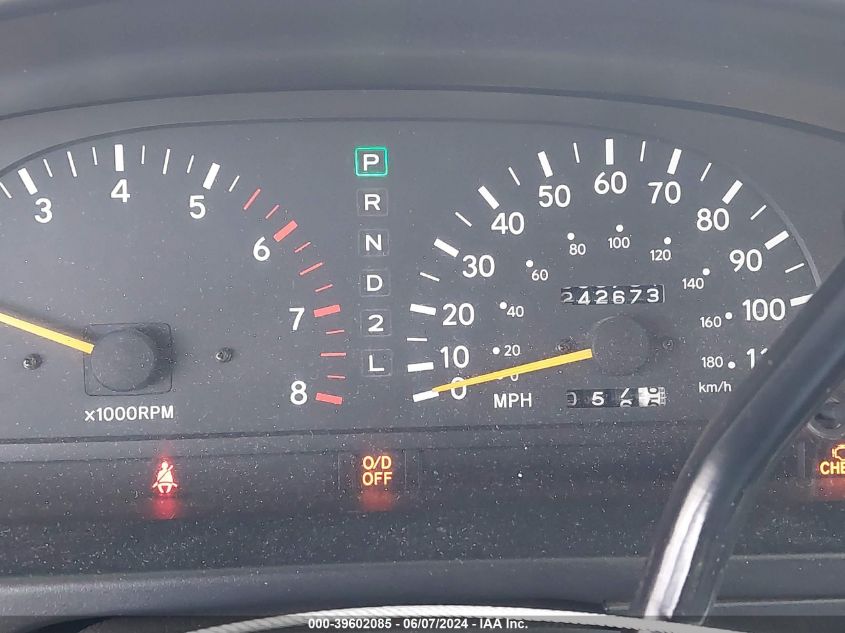 1997 Toyota Tacoma Base V6 VIN: 4TAVN52N2VZ283061 Lot: 39602085