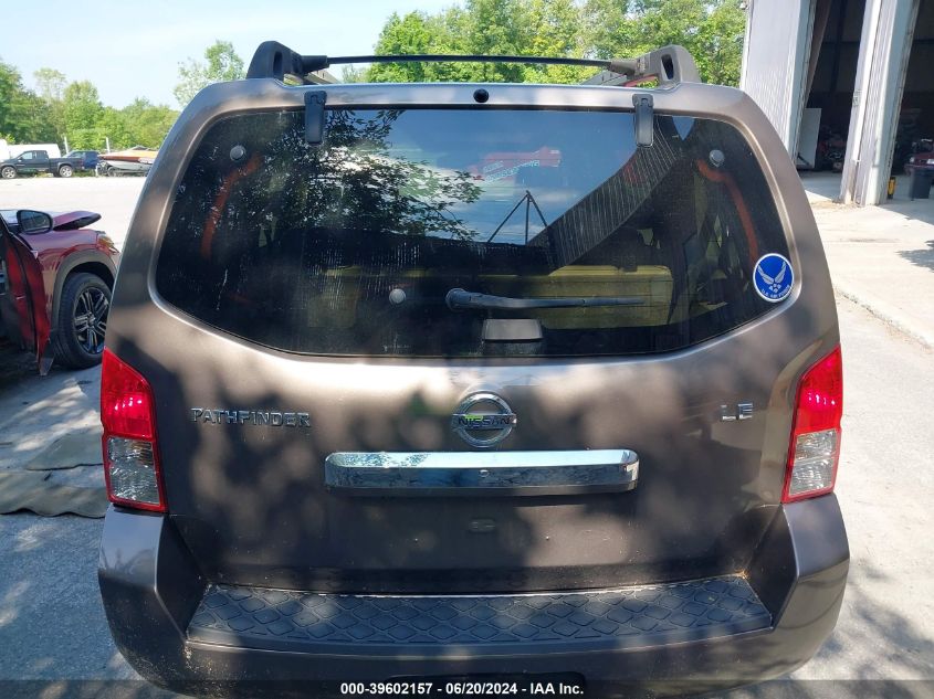2008 Nissan Pathfinder Le/Se VIN: 5N1BR18B08C609301 Lot: 39602157