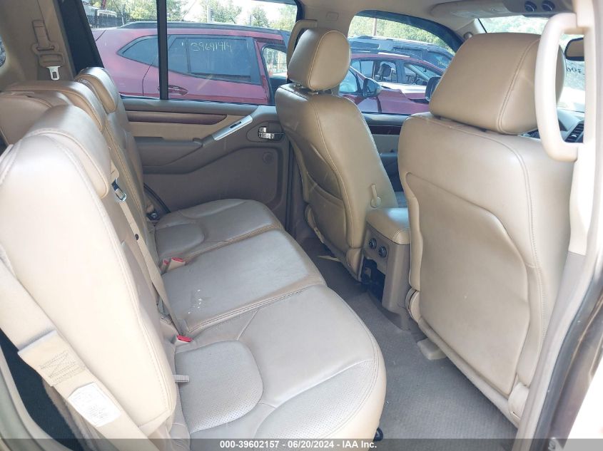 2008 Nissan Pathfinder Le/Se VIN: 5N1BR18B08C609301 Lot: 39602157