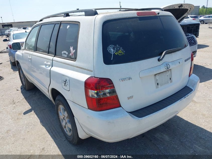 2005 Toyota Highlander V6 VIN: JTEGP21A650066259 Lot: 39602160