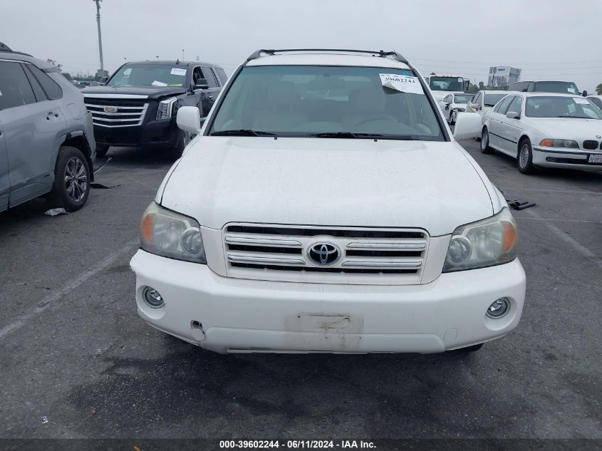 2006 Toyota Highlander Sport V6 VIN: JTEGP21A160116258 Lot: 39602244