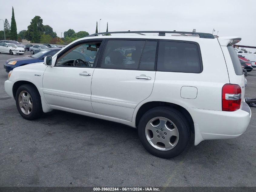 2006 Toyota Highlander Sport V6 VIN: JTEGP21A160116258 Lot: 39602244
