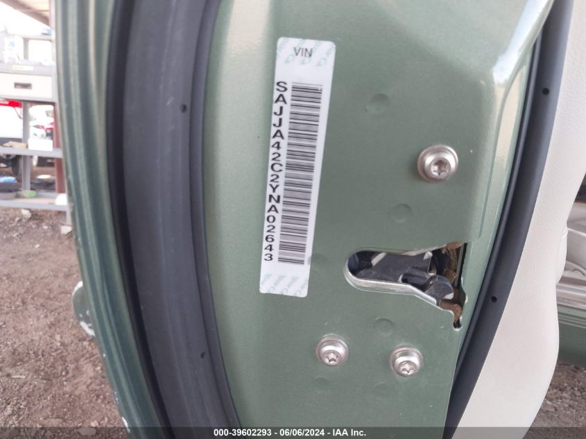 2000 Jaguar Xk8 VIN: SAJJA42C2YNA02643 Lot: 39602293