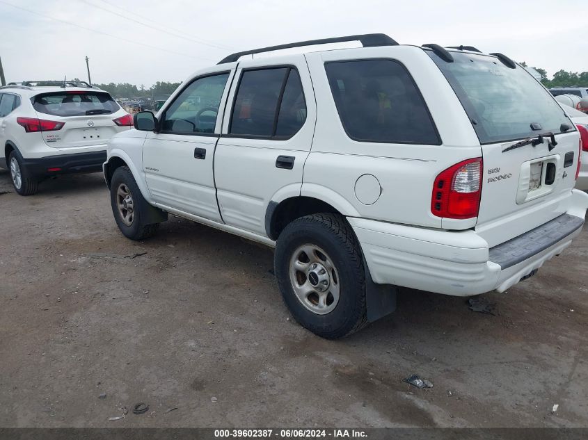 2003 Isuzu Rodeo S 3.2L V6 VIN: 4S2CK58W834302456 Lot: 39602387