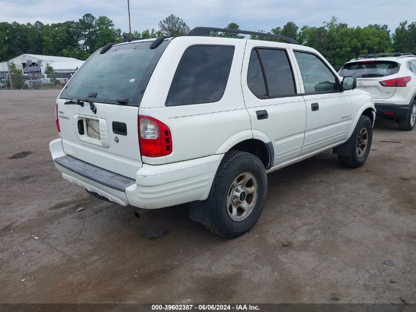 2003 Isuzu Rodeo S 3.2L V6 VIN: 4S2CK58W834302456 Lot: 39602387