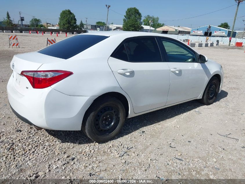 2014 Toyota Corolla L/Le/Le Pls/Prm/S/S Pls VIN: 5YFBURHE6EP035575 Lot: 39602400